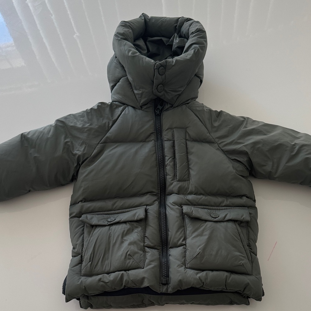 Zara Kids Puffer Jacket 18-24M Warm Cozy Winter Coat Neutral Style Like New